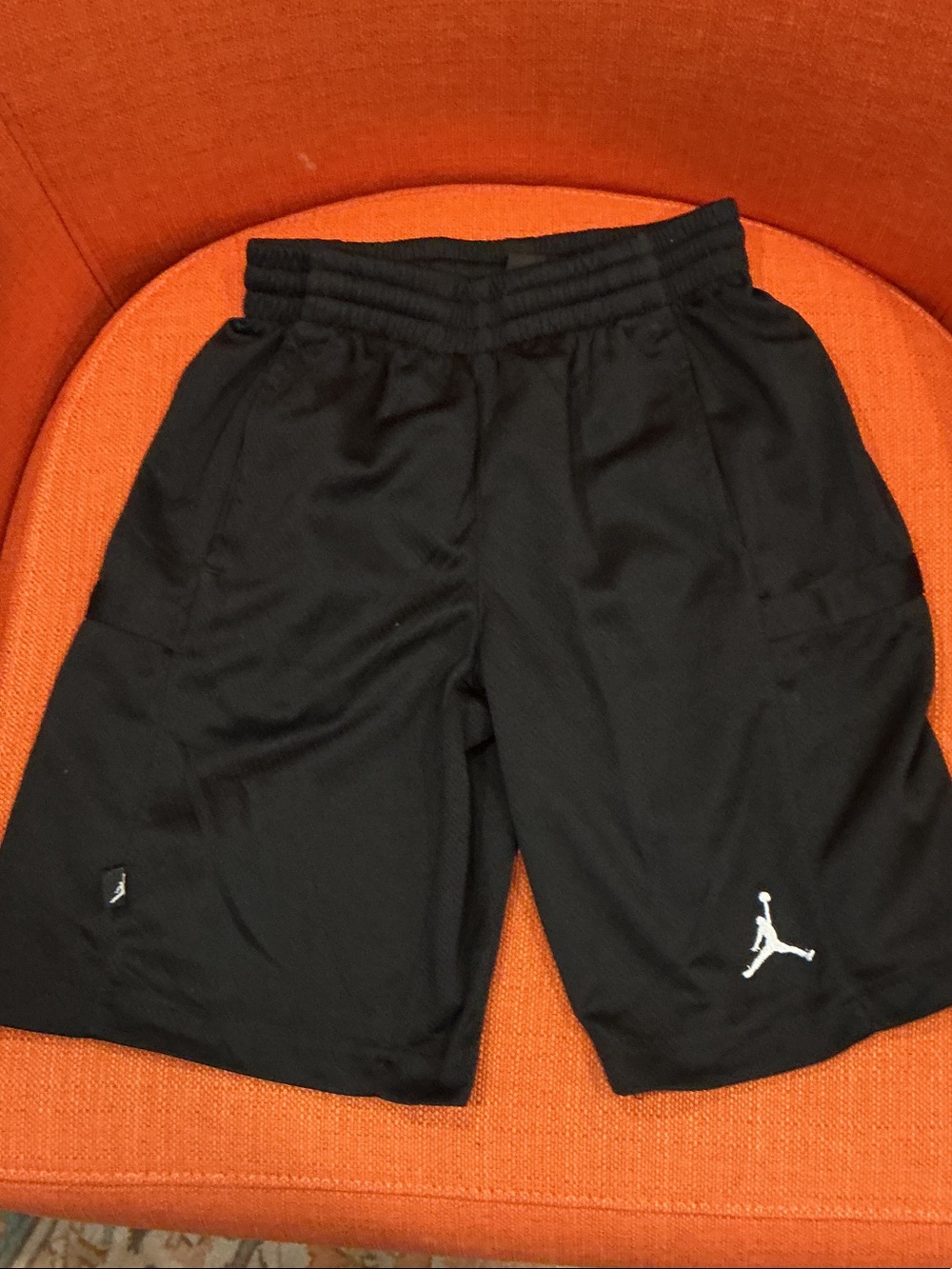 Jordan Black Shorts with White Jumpman Logo